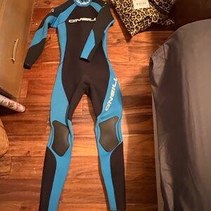 O’Neill Full Wetsuit Size‎ Small Blue Black Back Zip Surf Dive